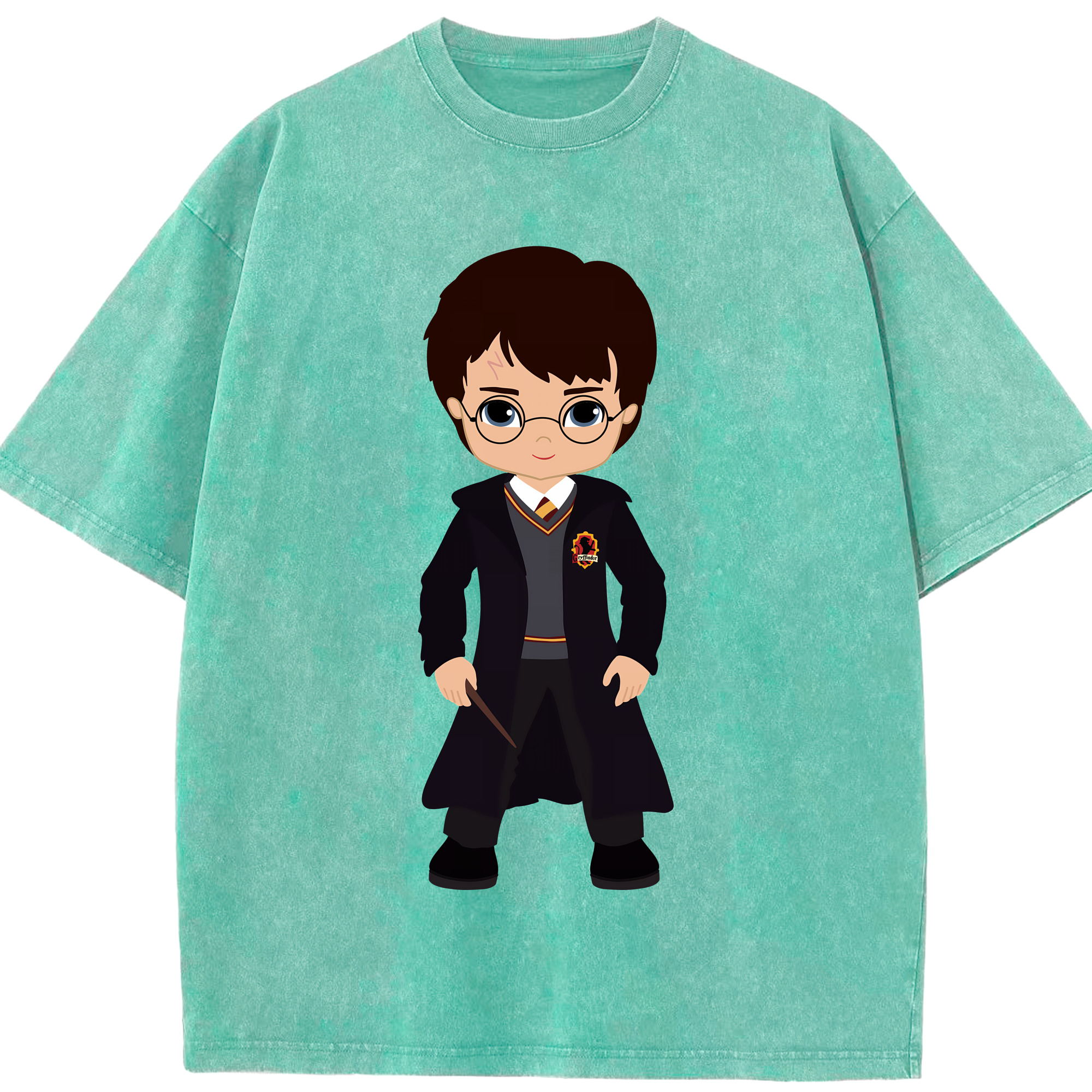 （画像用） Harry Potter ハリー・ポッターシリーズ 綿100% ヴィンテージ風 半袖Tシャツ（フロントプリント）